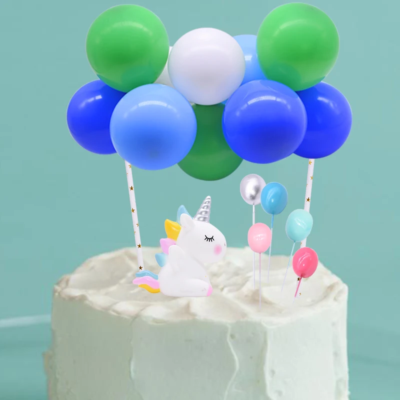 1 Набор, 5 дюймов, цветной воздушный шар, облака, топпер для торта, детская игрушка, украшение на день рождения, детский душ, свадебные принадлежности, топ для торта, декор с флагами