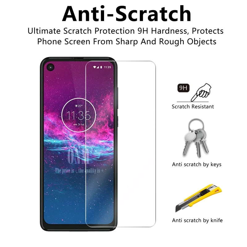 2 шт. закаленное стекло для Motorola One Защитная пленка экрана 2.5D 9H защитная