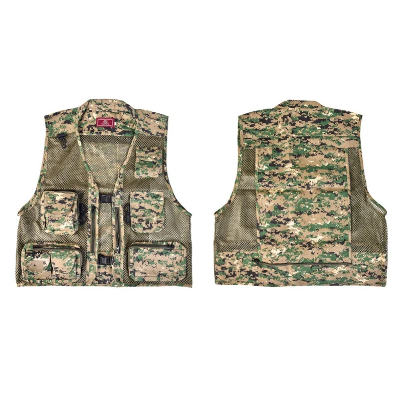 Multi-purpose Fishing Suit Vest Hunting Fisherman Clothes Camouflage Fishing Vest Quick-drying Multi-pocket Apparel