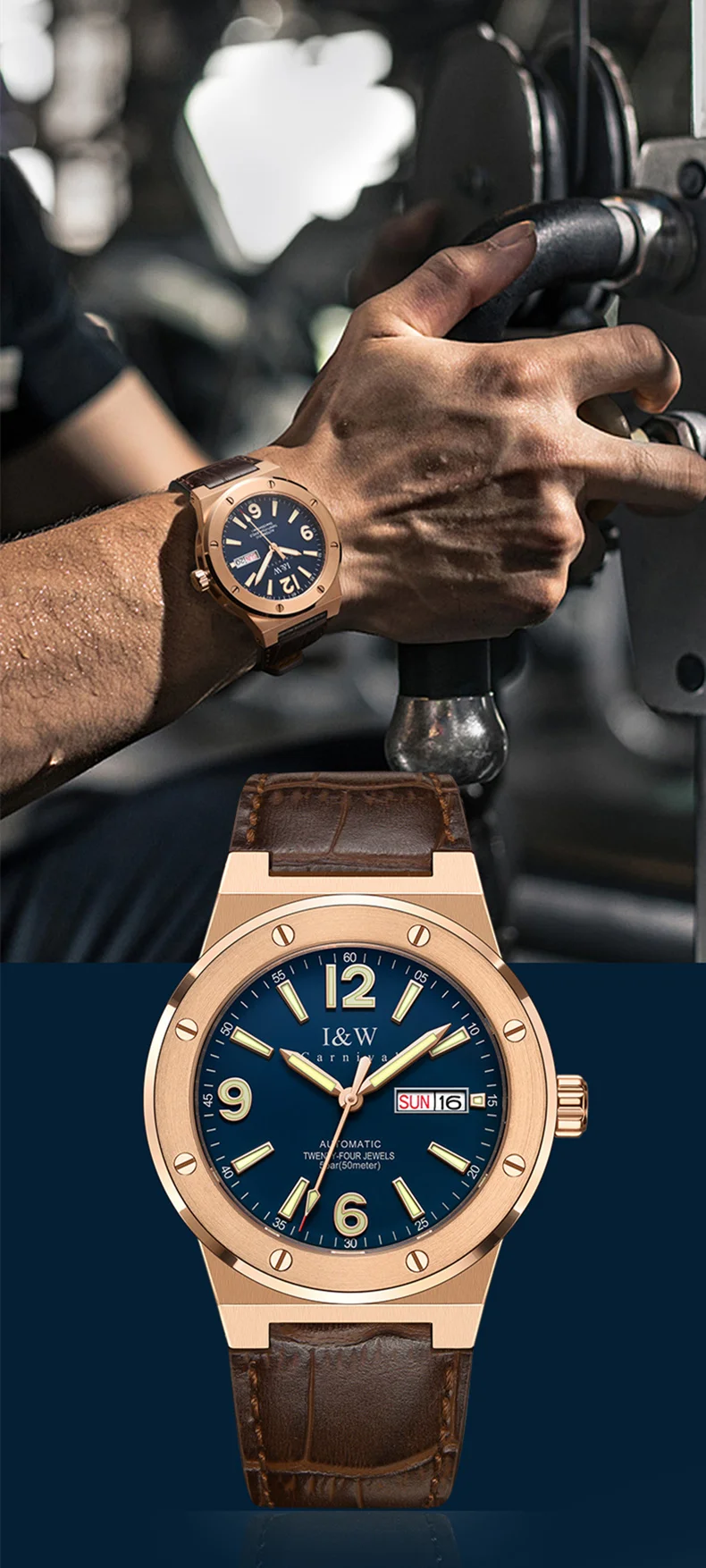 2021 New Switzerland IW Mechanical Watch For Men Luxury Brand Automatic Watches 50M Waterproof NH36A Reloj Hombre Luminous Sport