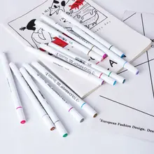 Профессиональный цветной маркер ручка, фломастер товары для рукоделия для рисования Twin маркер скетч графический дизайн воды Цвет набор кистей и ручек