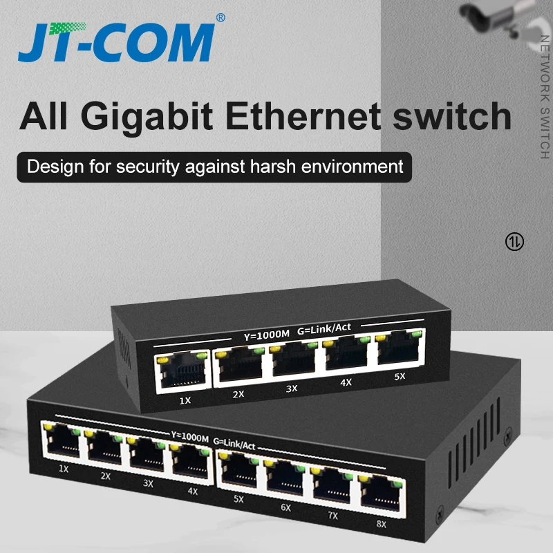 Высокопроизводительный сетевой коммутатор Ethernet 5/8 портов Gigabit интеллектуальный