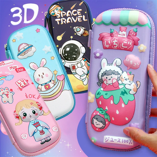 Creativity Balance beads EVA cute pencil case school stationery box Cartoon pen  case kid pencil bag gifts student pencil box big - AliExpress