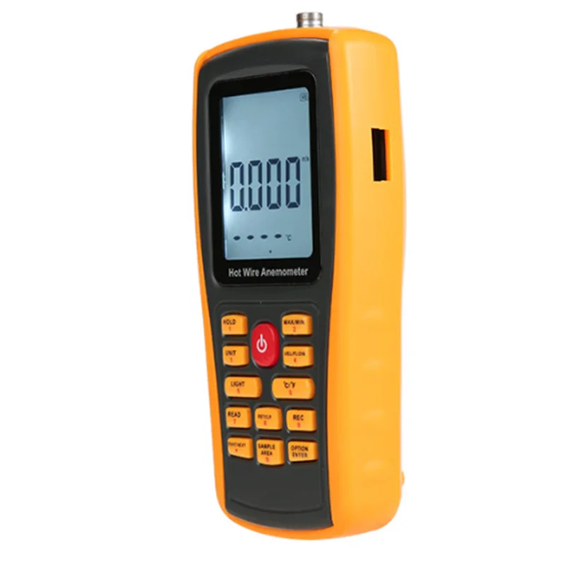 

Digital Handheld Anemometer, GM8903 Portable Hot Wire Wind Speed Temperature Gauge Air Volume Tester for Accurately Measuring We
