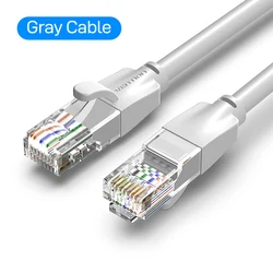Vention High - Speed Cat 6 Ethernet Patch Cable - Ultra - Durable RJ45 Internet LAN Cord - 1.5m (Gray CAT6 Cable)