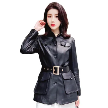 

Genuine Leather Jacket Women Winter 100% Real Sheepskin Coat Female Chaquetas Mujer 2020 Korean Montone Coats and Jackets 9102