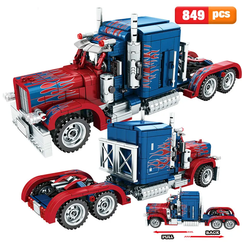 849 шт. строительные блоки для грузовиков Peterbilt тяжелого контейнера модель