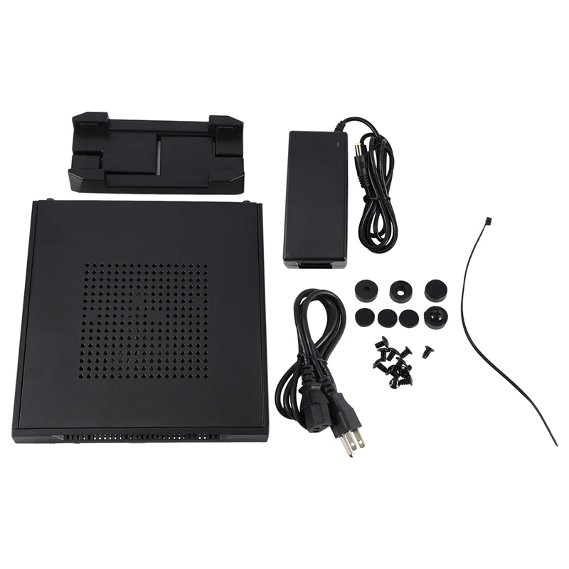 Мини ITX тонкий маленький форм фактор чехол для компьютера HTPC с 2 x USB2.0 12V 5A адаптер питания|Компьютерные