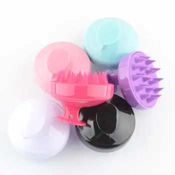 Günstige Weiche Silikon Shampoo Pinsel Haar Salon Hause Massage Shampoo Pinsel Reinigen Kopfhaut Bad Kamm Friseur Werkzeuge