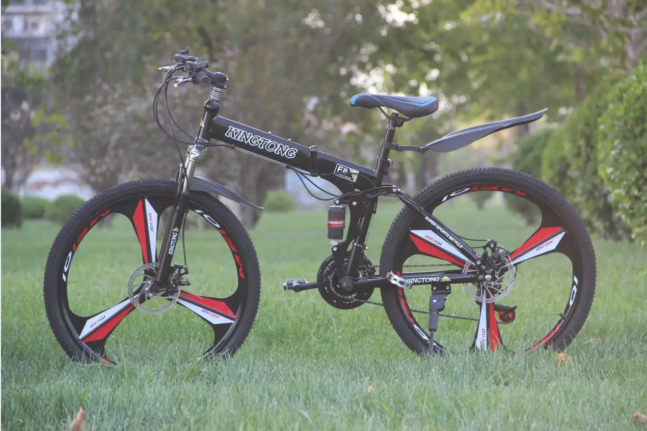 KINGTONG Double disc brake 21/24/27 Speed Mountain Bike 24/26inch Fat Tire Bikes Shock Absorbers Bicycle Free Delivery Snow Bike