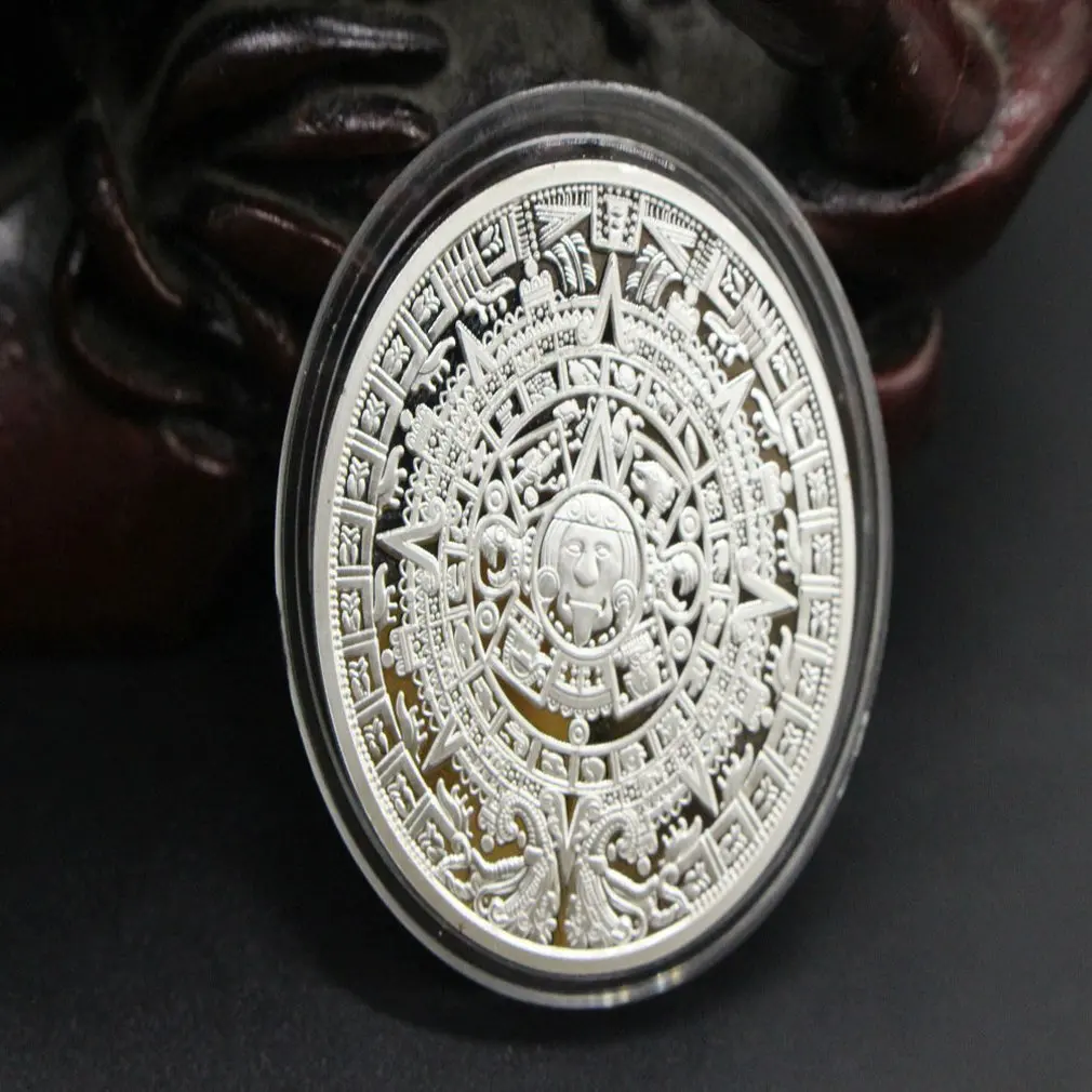 

Metal Plated Process Memorial Coin Medal Travel Collection Commemorative Coin Souvenir for Maya Culture Fans