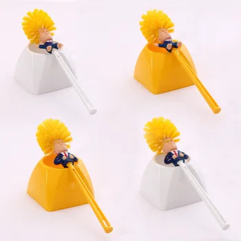 

trump Toilet brush Creative Donald Trump Cartoon doll plastic brush toilet Plastic Toilet Scourer An interesting gift