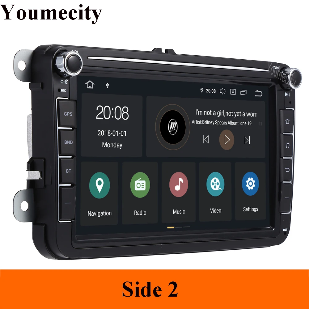 Sale Android 9.0 Car DVD GPS Video player Navigation Radio for VW Bora EOS Amarok Caddy TOURAN Polo Sharan Seat head-unit 4GRAM 2