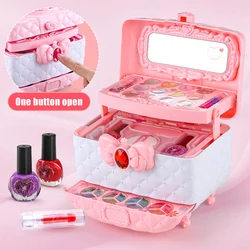 Ensemble de jouets de maquillage de princesse pour enfants, Kit de maquillage lavable, jouets de Simulation de maquillage pour enfants, cadeau d'anniversaire pour filles de 2 à 11 ans 