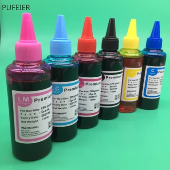 

6PCS x 100ML T0791-T0796 Dye Based Ink For Epson Stylus Photo 1400 PX700W PX800FW P50 PX830FWD Artisan 1430 Printer