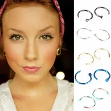 

2pcs U Shaped Fake Nose Ring Hoop Septum Lip Ear Rings Stainless Steel Nose Piercing Fake Piercing Pircing Clip Body Jewelry