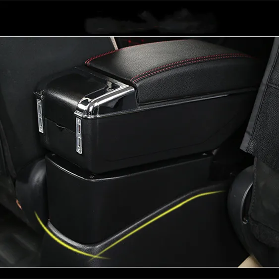 Для peugeot 107 подлокотник коробка центральный магазин интерьер подлокотник хранения автомобиля-Стайлинг Аксессуары с подстаканником пепельница продукты USB