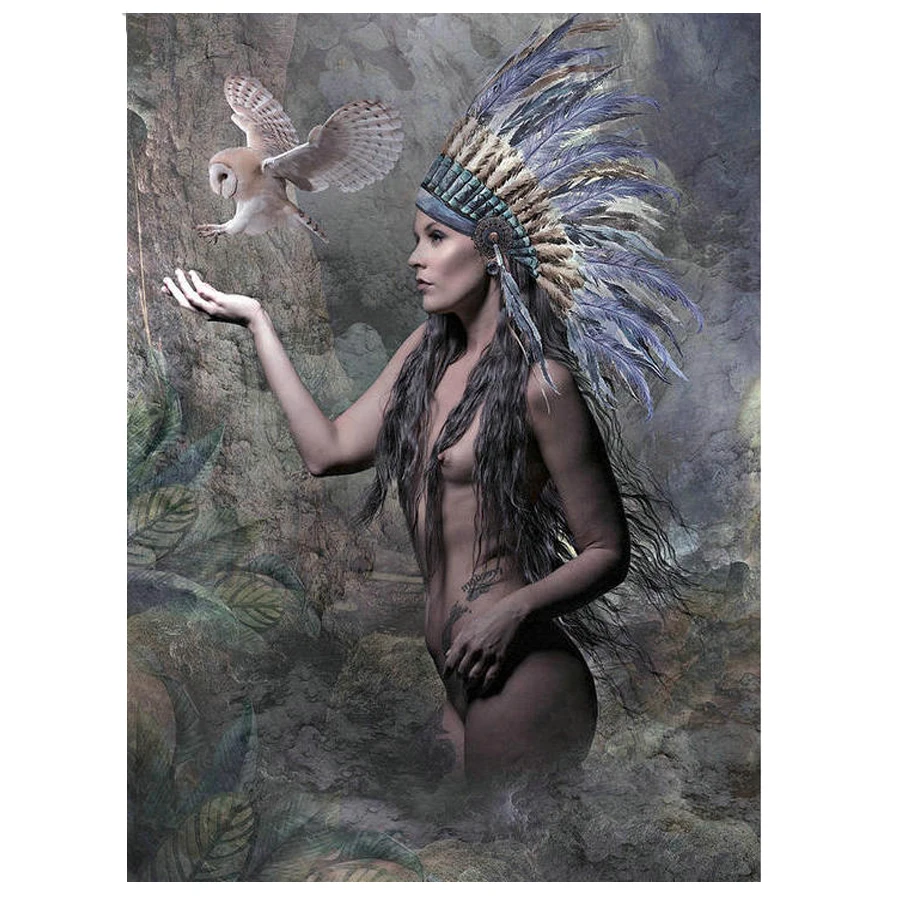 Needlework Diamond Painting Indian Woman Diamond Embroidery All Drill Rhinestone Mosaic Picture hobby gift diy photo custom