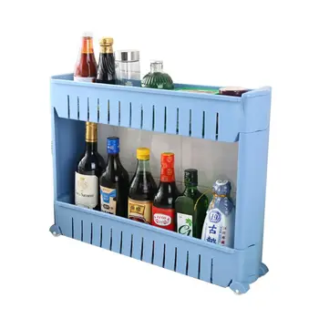 

Mobile Shelving Unit Organizer with 3 Large Storage Baskets, Slim Slide Out U90A