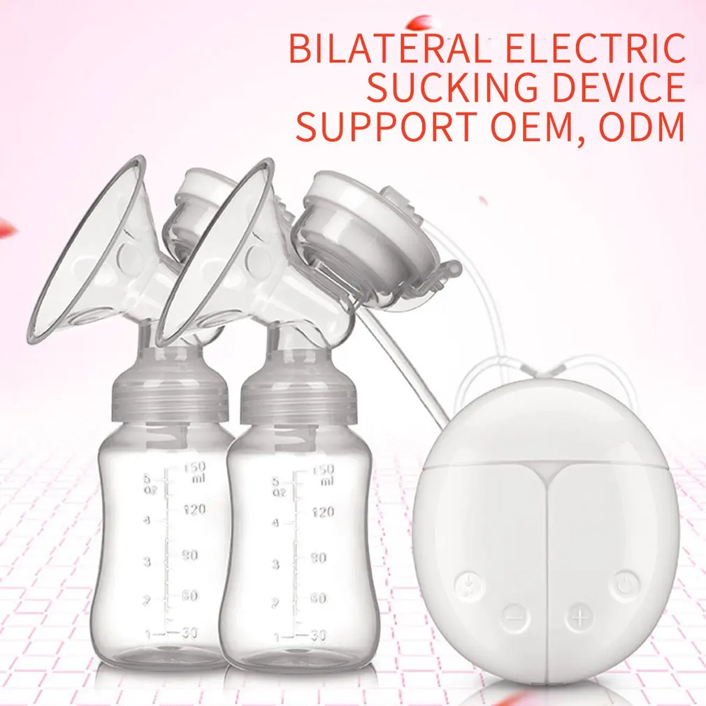 Двойной Электрический молокоотсос с молочной бутылочкой для младенцев USB BPA бесплатно мощная грудь насосы для грудного вскармливания
