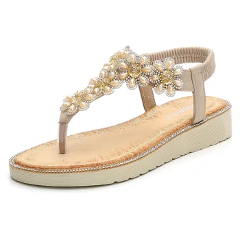 

Women Summer Sandals Shoes Bohemia Gladiator 2020 Flat Sandals Female Ladies Women Slip On Spring Sandalias