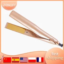 

2 in 1 Professional Flat Iron Curling Iron In One Dual Voltage Hair Straightening Irons With Adjustable Temp For All Hair Types