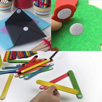 

250/500 Pairs Sticky Back Coins Clear Dots Hook And Loop Self Adhesive Dot Tapes 20mm Diameter PR Sale