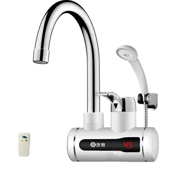 

Front Electric Faucet Hot Cold Water Faucet Kitchen Rapid Heating Dual-purpose Electric Water Heater Led Digital Display
