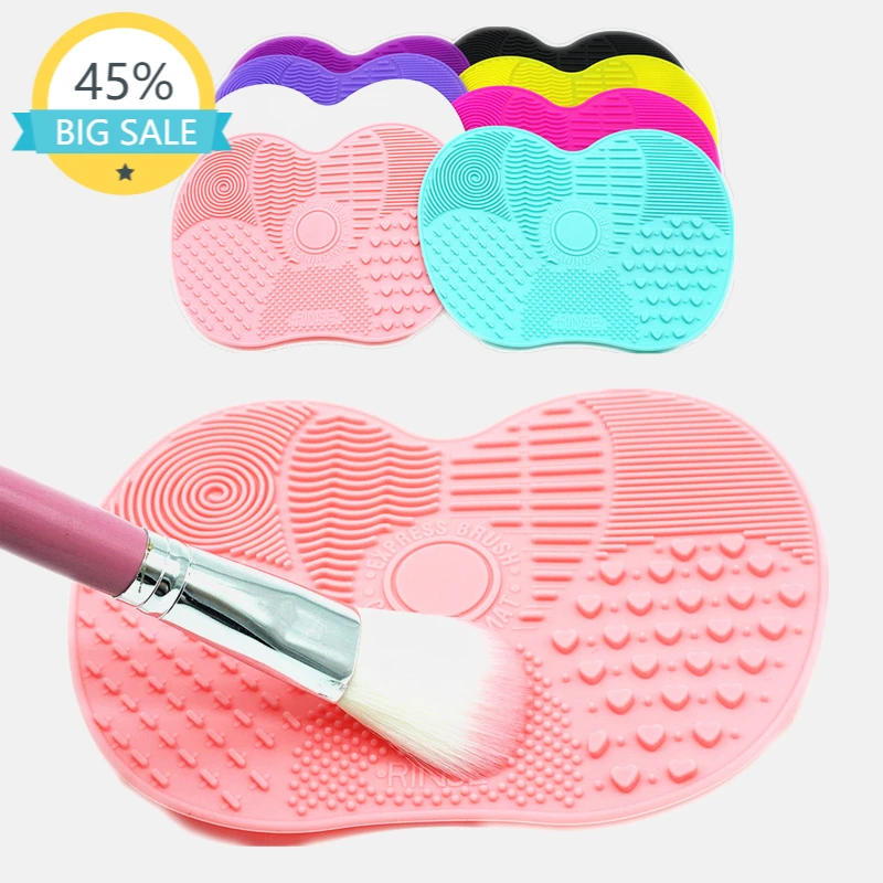 Brush Cleaner Silicone Makeup Brushes Cleaning Mat Suction Cups Cosme 【美品】
