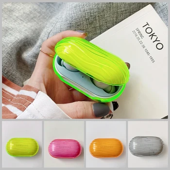 

For Samsung Galaxy Buds + Buds Plus Case clear Waves Pattern hard PC wireless Earphone Case 2020 for Galaxy Buds Case Korea
