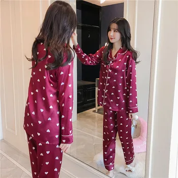 

FZSLCYIYI Print Long Sleeve Silk Pajamas Set Two Pieces Set Women Sleepwear Sexy Nightwear for Women Sleeping set Oversize 5XL