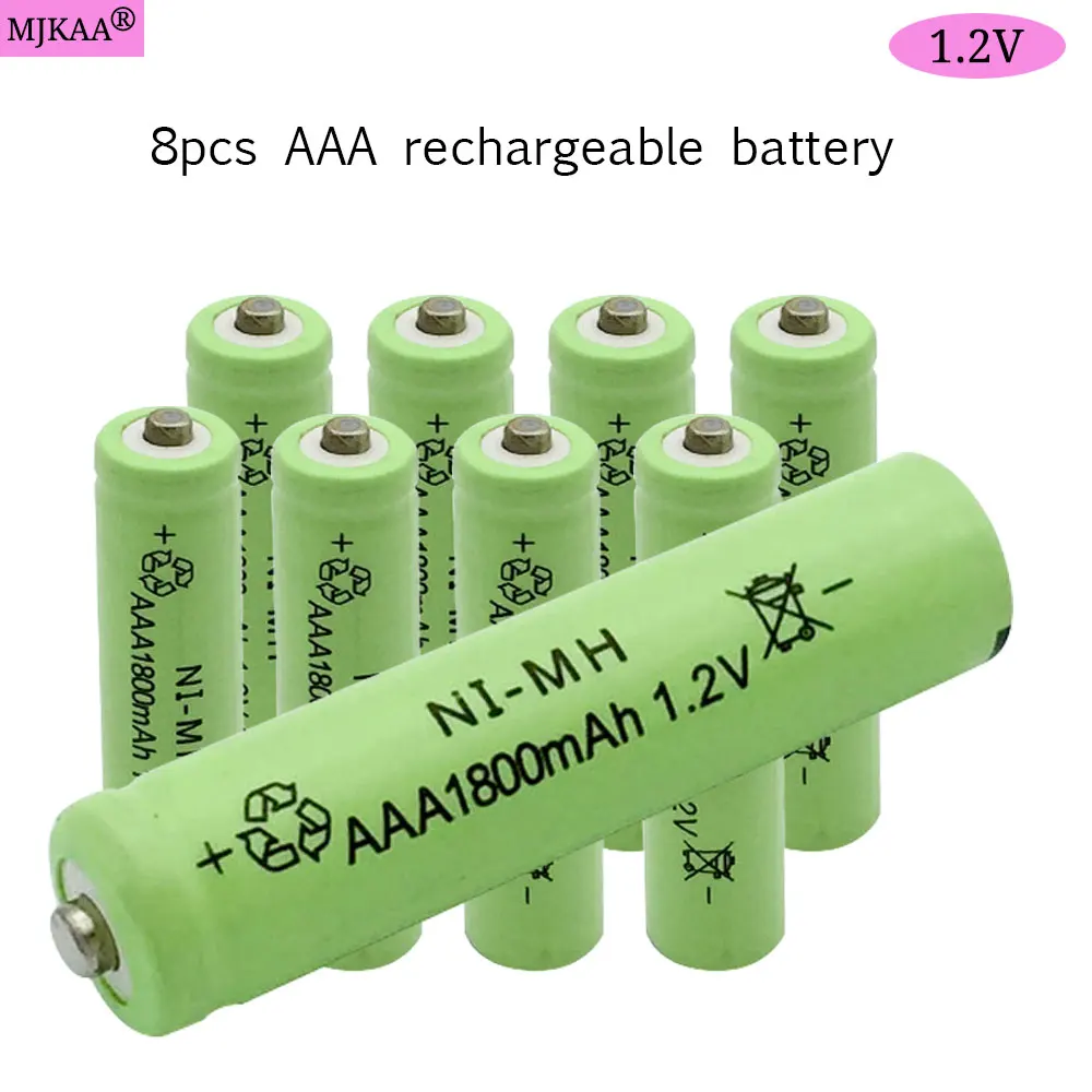 8PCS/MJKAA NI-MH 1800MAH 1.2V AAA Alkaline Battery Is Suitable for The Watch Mouse Computer Toy | Электроника