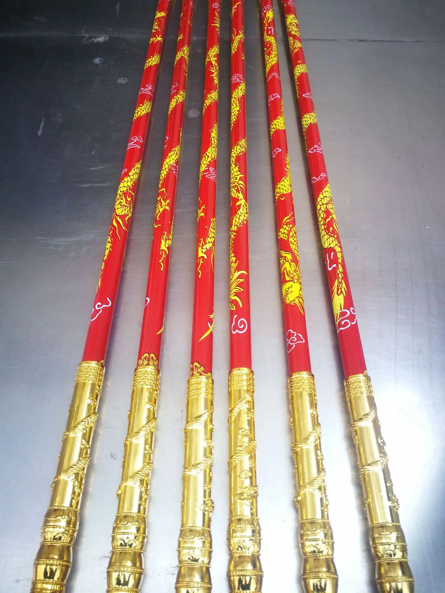 

Night Market Temple Fair Hot Selling New Style Printed Iron Pipe Paint Spraying Electroplated Good Luck Golden Cudgel Children T
