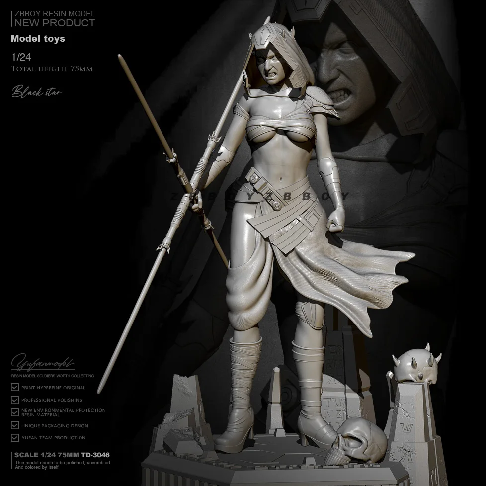 

76 мм 1/24 Смола модельные наборы DIY Фигурки игрушки самособранные Фотоэлементы