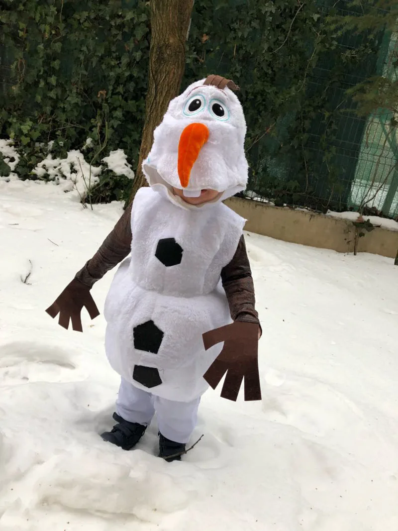 18M-10T Santa Olaf Costume Kids Infant Cute Snowman Boys Girls Cosplay Christmas Jumpsuit Santa Holiday Gift For Toddler Child plus size halloween costumes