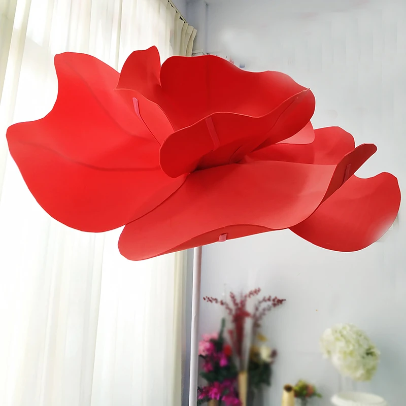 

Large Artificial Poppies Flower Head PE foam Material Diy Wedding Decoration Road Lead flowers Shop Window Display Flower Head