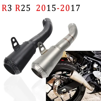 

For YAMAHA YZF R3 R25 YZF-R3 2015-2017 2016 17 16 R 3 R 25 Motorcycle Exhaust Escape Muffler Middle Connection Link Pipe Exhaust
