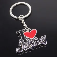 Ilovemoney I Love Money креативная мультяшная металлическая Глянцевая брелок из эпоксидной смолы кулон классные забавные маленькие подарки