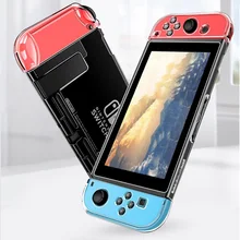 Capa de proteção para computador rígido nintend switch ns nx caso cristal transparente escudo console controlador acessórios com suporte casos