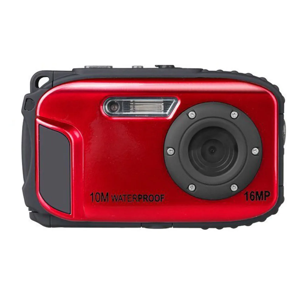 16MP USB подводная спортивная водонепроницаемая камера портативная Профессиональная цифровая видеокамера для наружного обнаружения HD ЖК-дисплей мини - Цвет: Красный