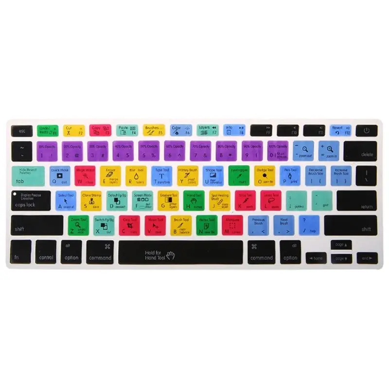 

English Adobe Photoshop Shortcut Keys Keyboard Protector Keyboard Covers