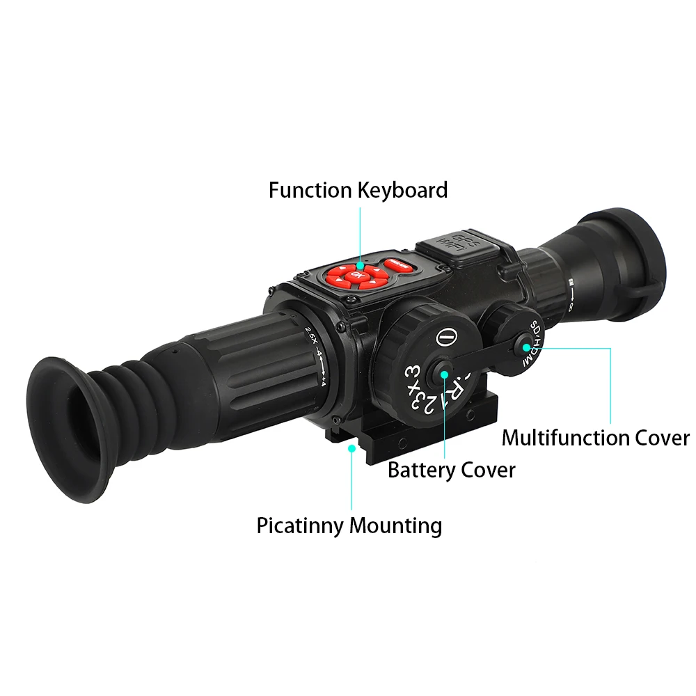 ohhunt Digital Night Vision Riflescope Video Recorder GPS WiFi Compass HDMI with IR Illuminator Day and Night use Hunting Scope (7)