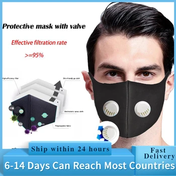 

10PCS Mouth Mask Reusable Washable Face Masks 3D Cropped Breathable Valve Dustproof Waterproof Face Mask Fast Delivery