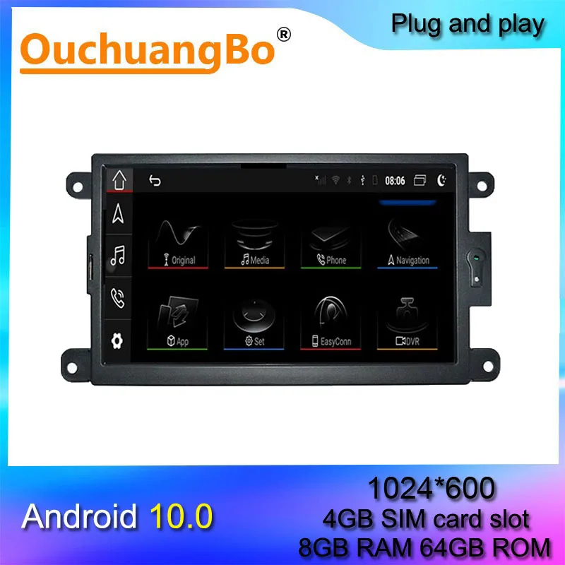 Ouchuangbo gps радио рекордер для 7 дюймов Q5 A5 RS4 RS5 A4 b8 B8 SQ5 Автомагнитола с android 10 sportback 8 ГБ