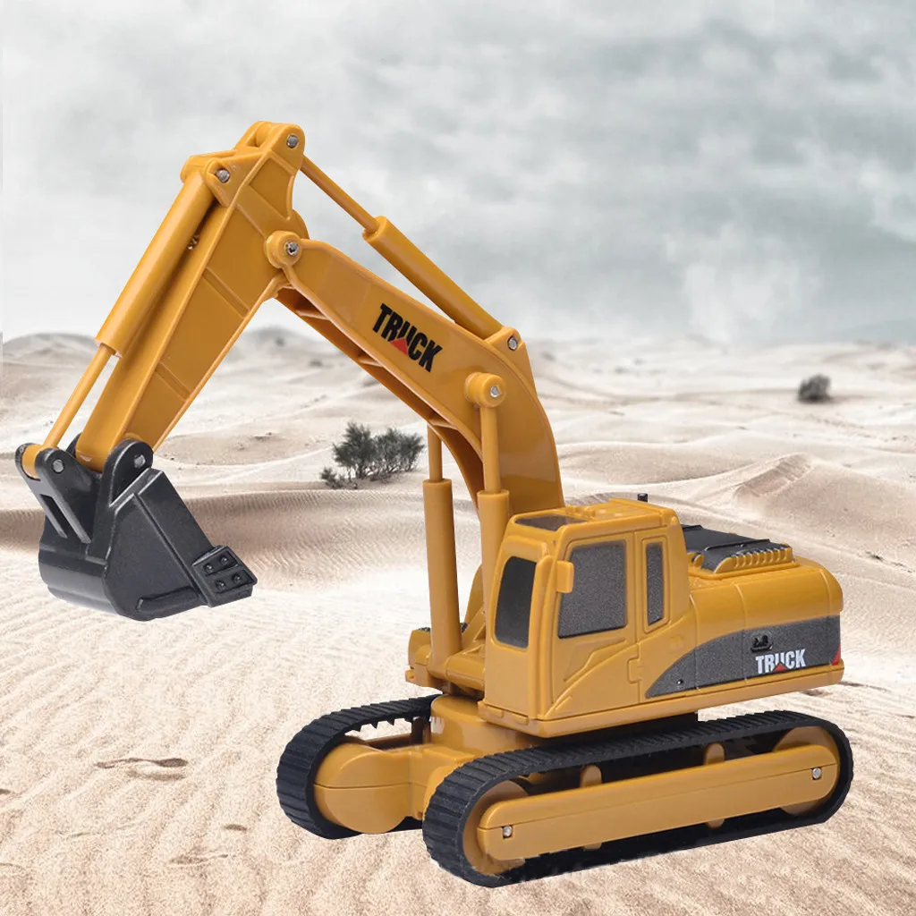 2.4G Simulation toy RC excavator toys with Musical and light Children's Boys RC truck Beach toys RC Engineering car tractor