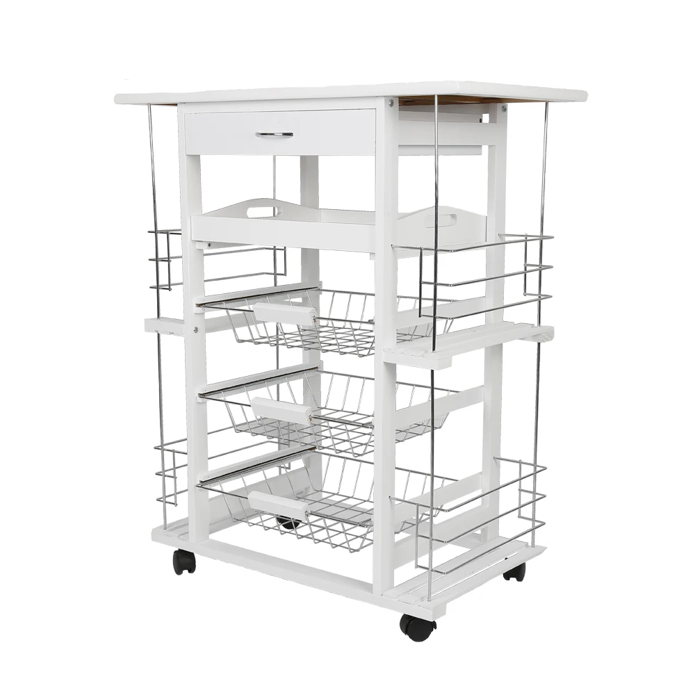 

4 layer Mobile shelf Trolley Rack Narrow Space Shelving Rolling Pantry Shelves Holder Storage Organizer Shelf on Wheels HWC