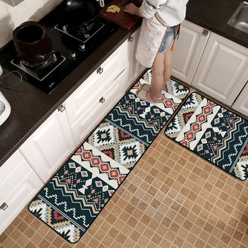 

Bohemia Kitchen Mat Long Bath Carpet Floor Mat Home Entrance Doormat Tapete Absorbent Bedroom Living Room Floor Mats Kitchen Rug