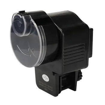 

Black Household Fish Tank Automatic Feeder Timed Feeding Device Quantitative Feeding Timing Convenient Simple Safe Feeder