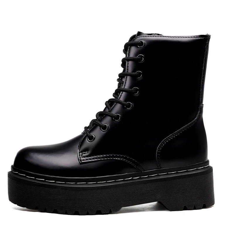 

Women Boots Martens Work Ankle Boot Couple Women Genuine Leather Boots Autumn Botas Mujer Female Comfortable Shoes