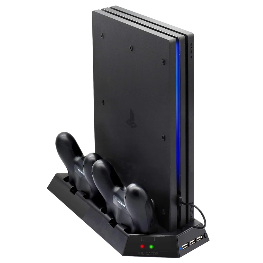 PS4 Pro консоль вертикальная подставка охлаждающий вентилятор контроллер зарядное устройство для sony Play Station 4 PS 4 Playstation 4 Pro игры аксессуары